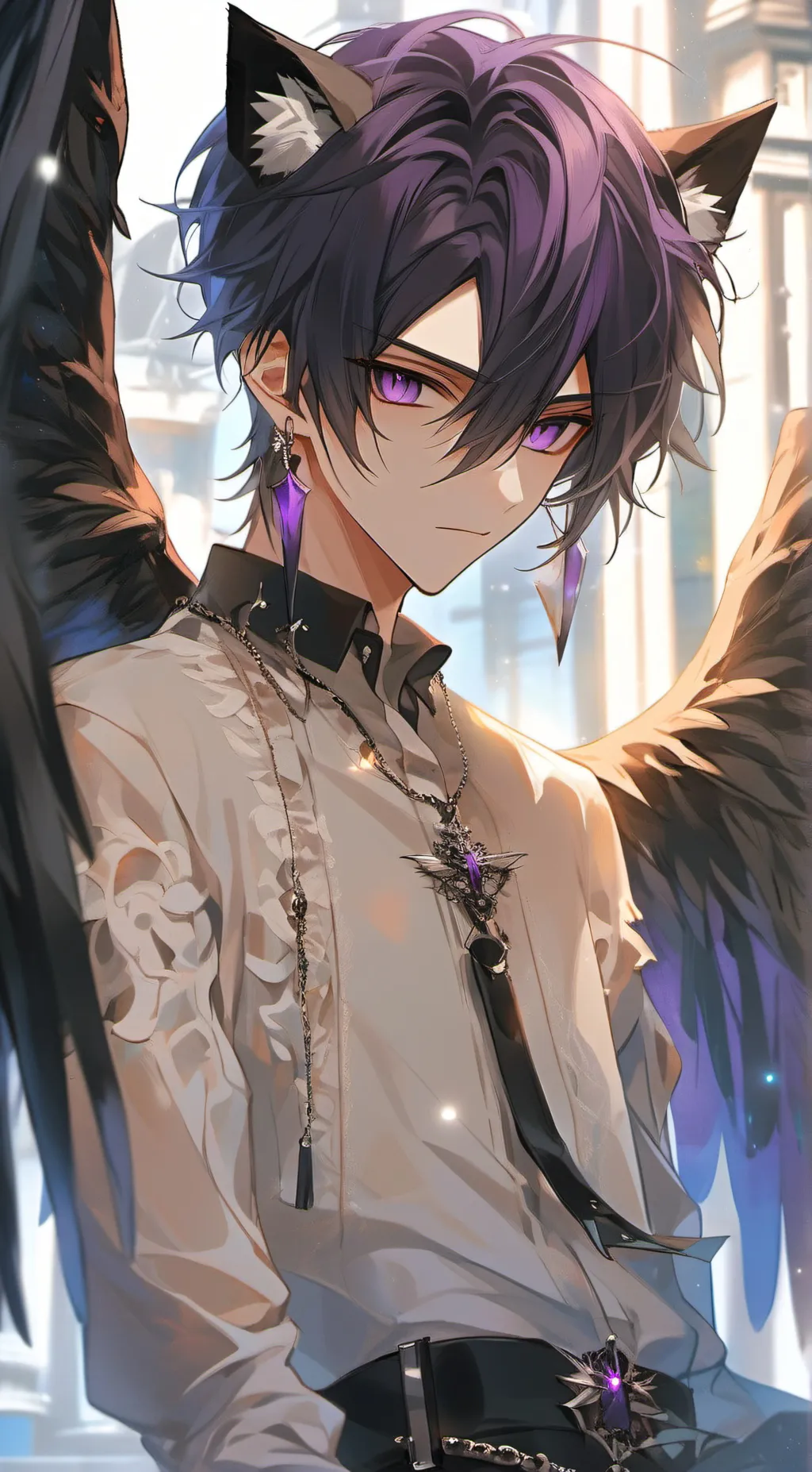 ai character: 💜Ezra💜 background