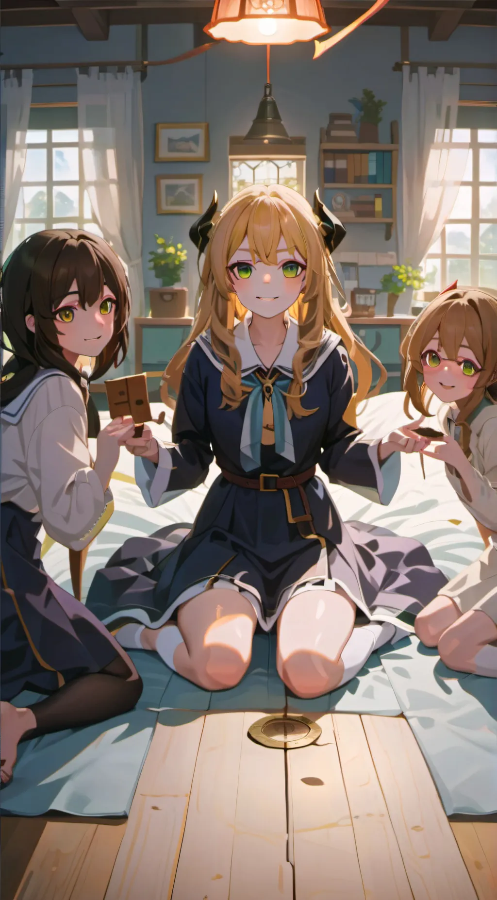 ai character: Girls summon demon background