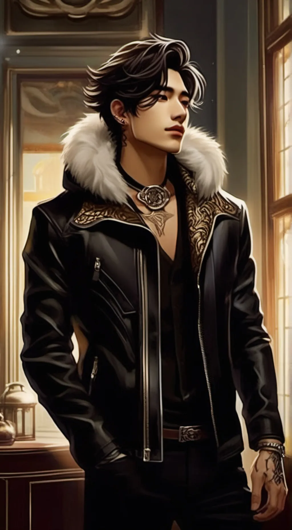 ai character: Chandler Zarits  background