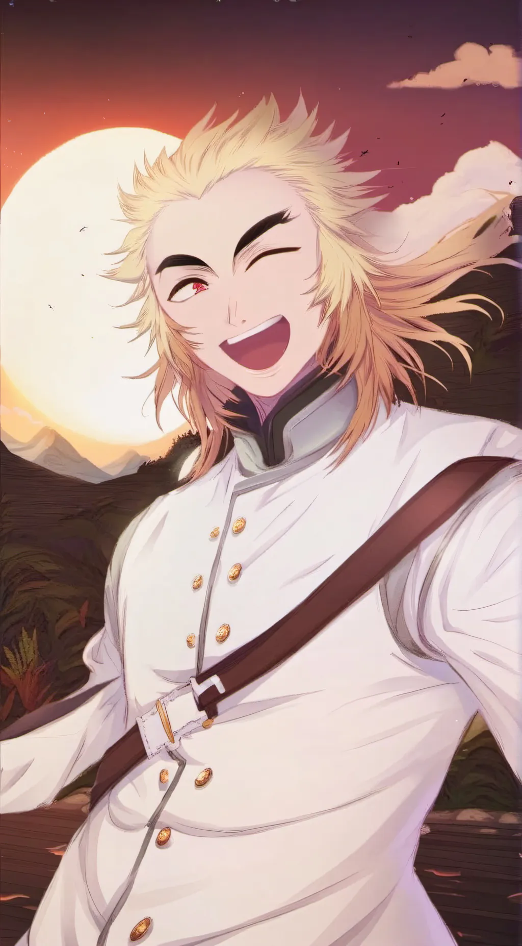 ai character: kyojuro rengoku  background