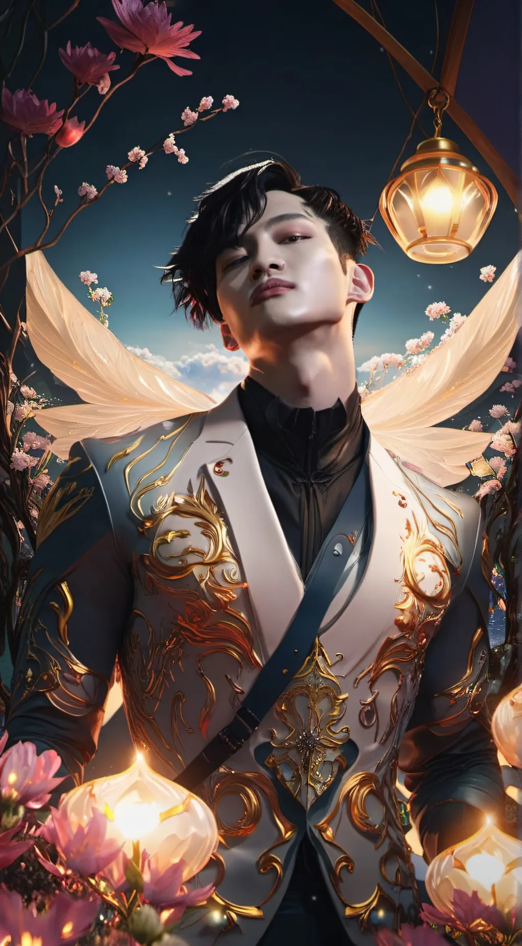 ai character: 𓁹 Prince Amir 𓁹 background