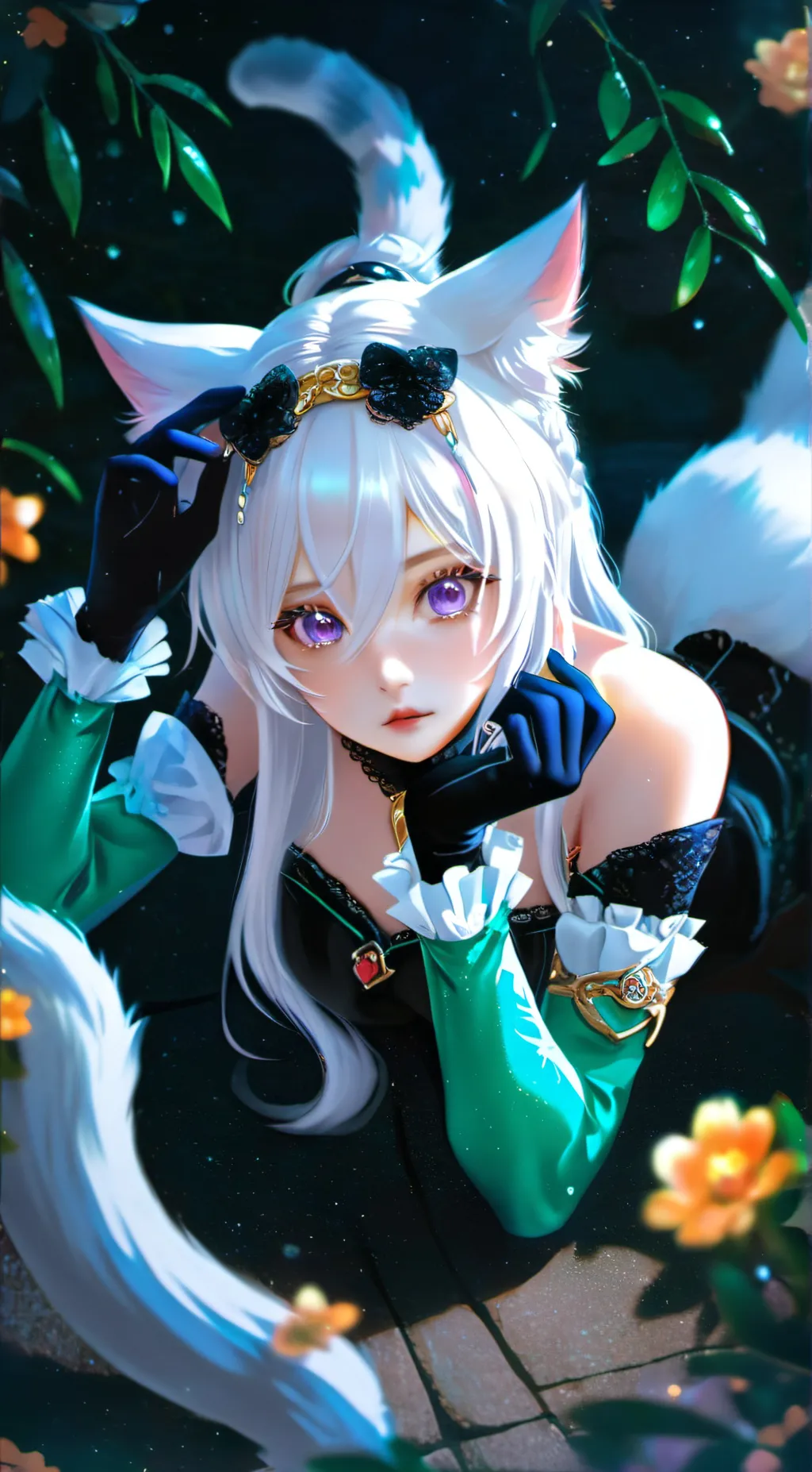 ai character: Ashley  background