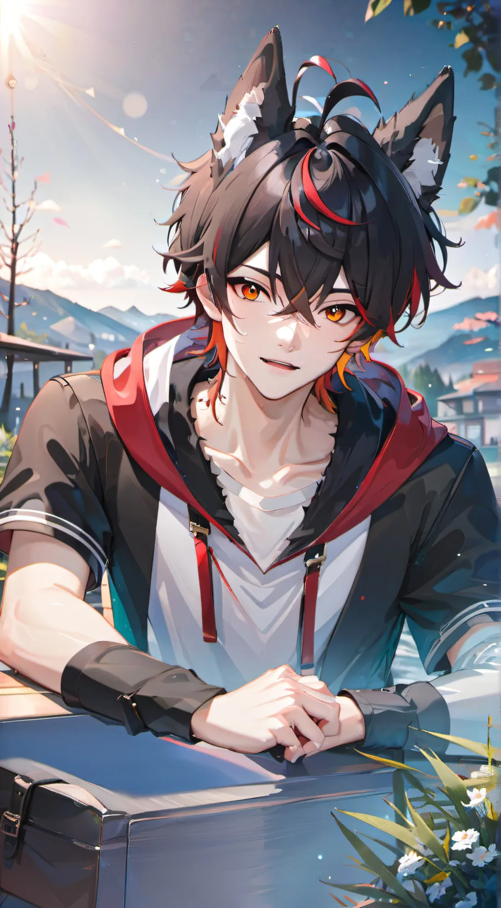 ai character: Freddie  background