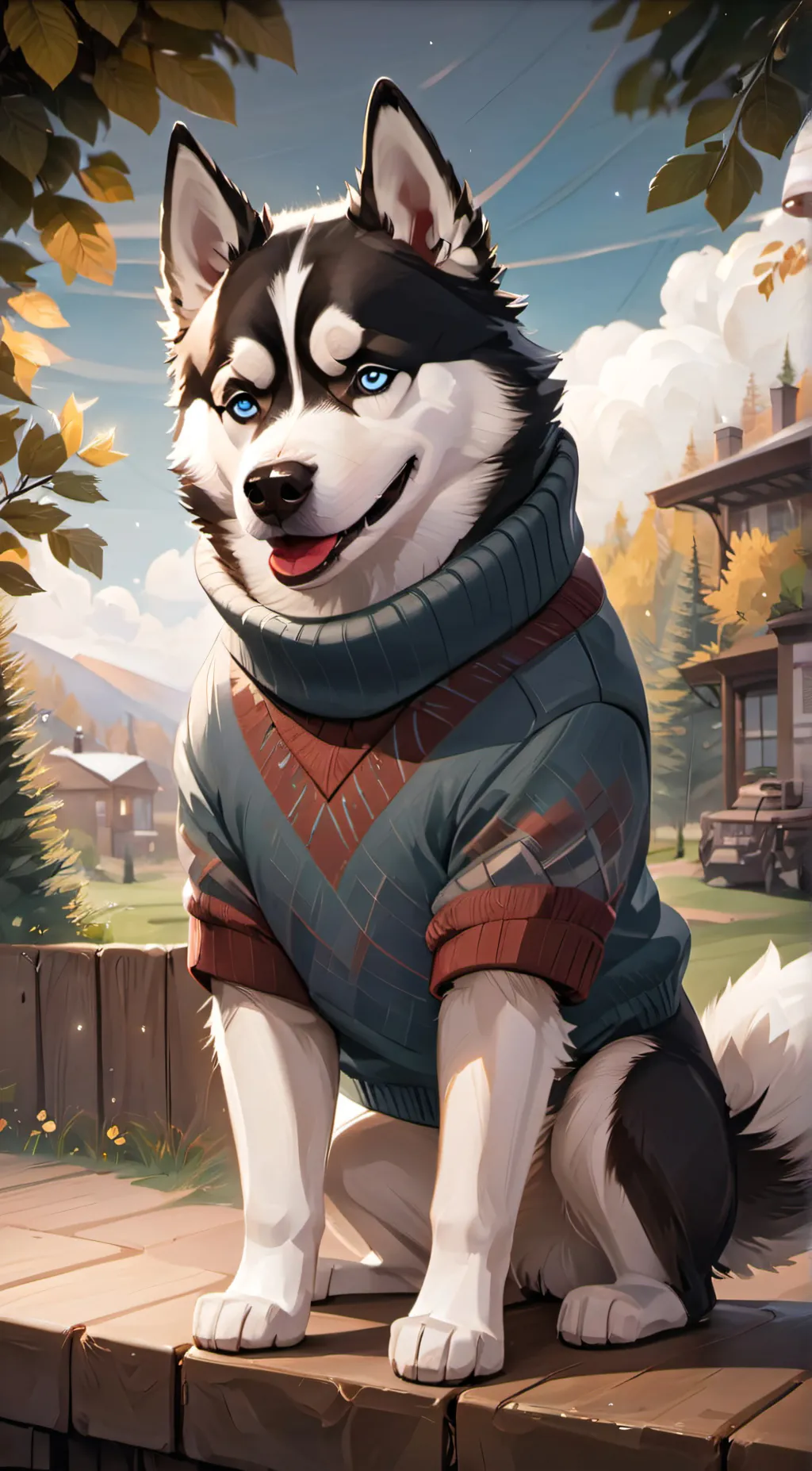 ai character: Mocha background