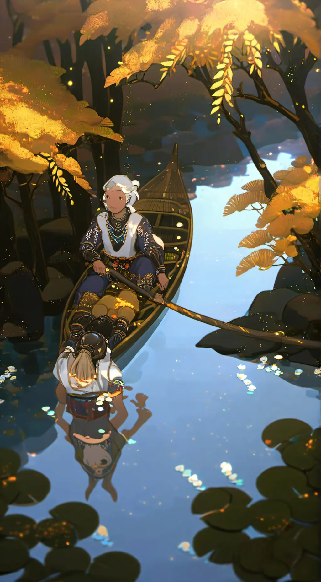 ai character: object show two background