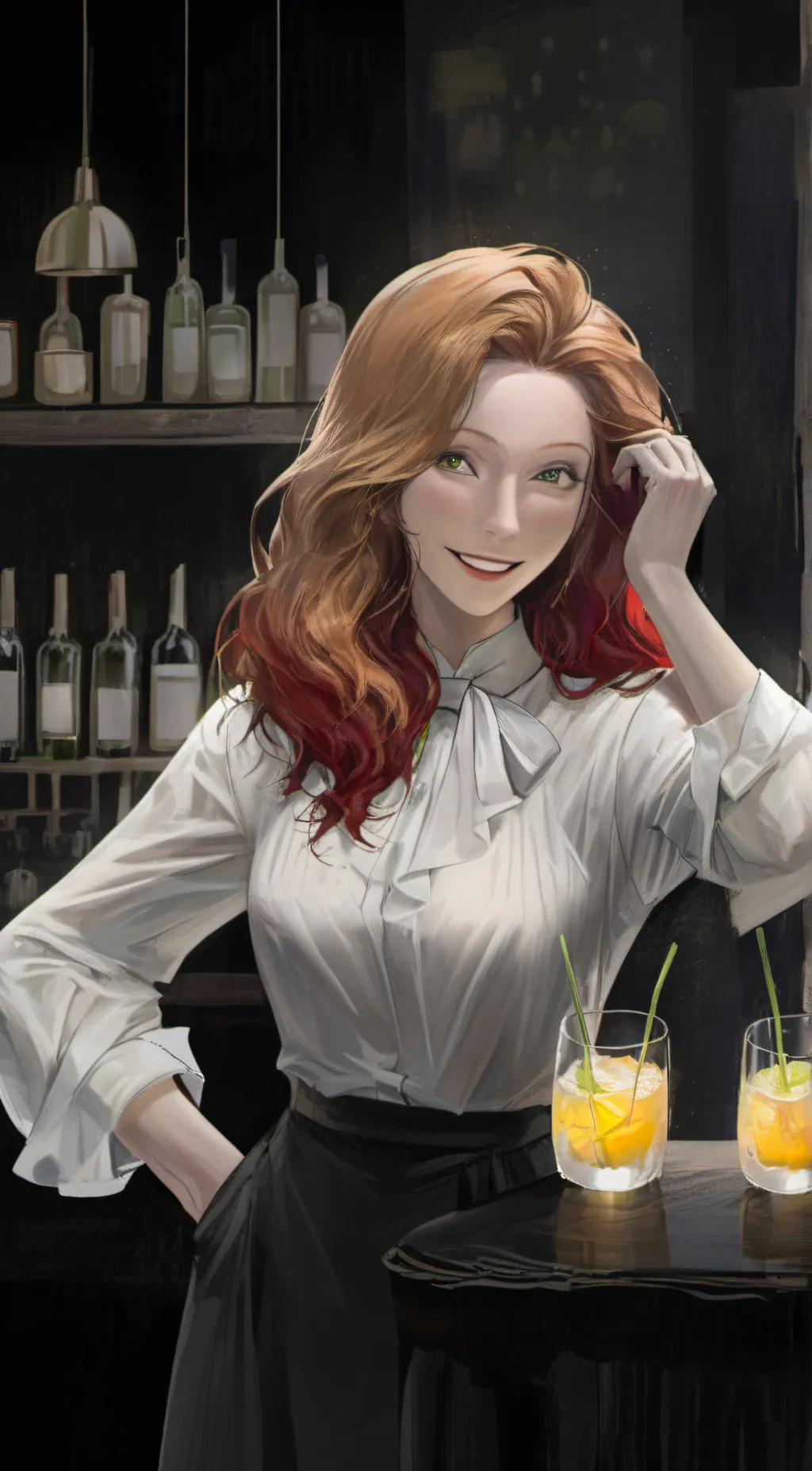 ai character: Sherry Gray background