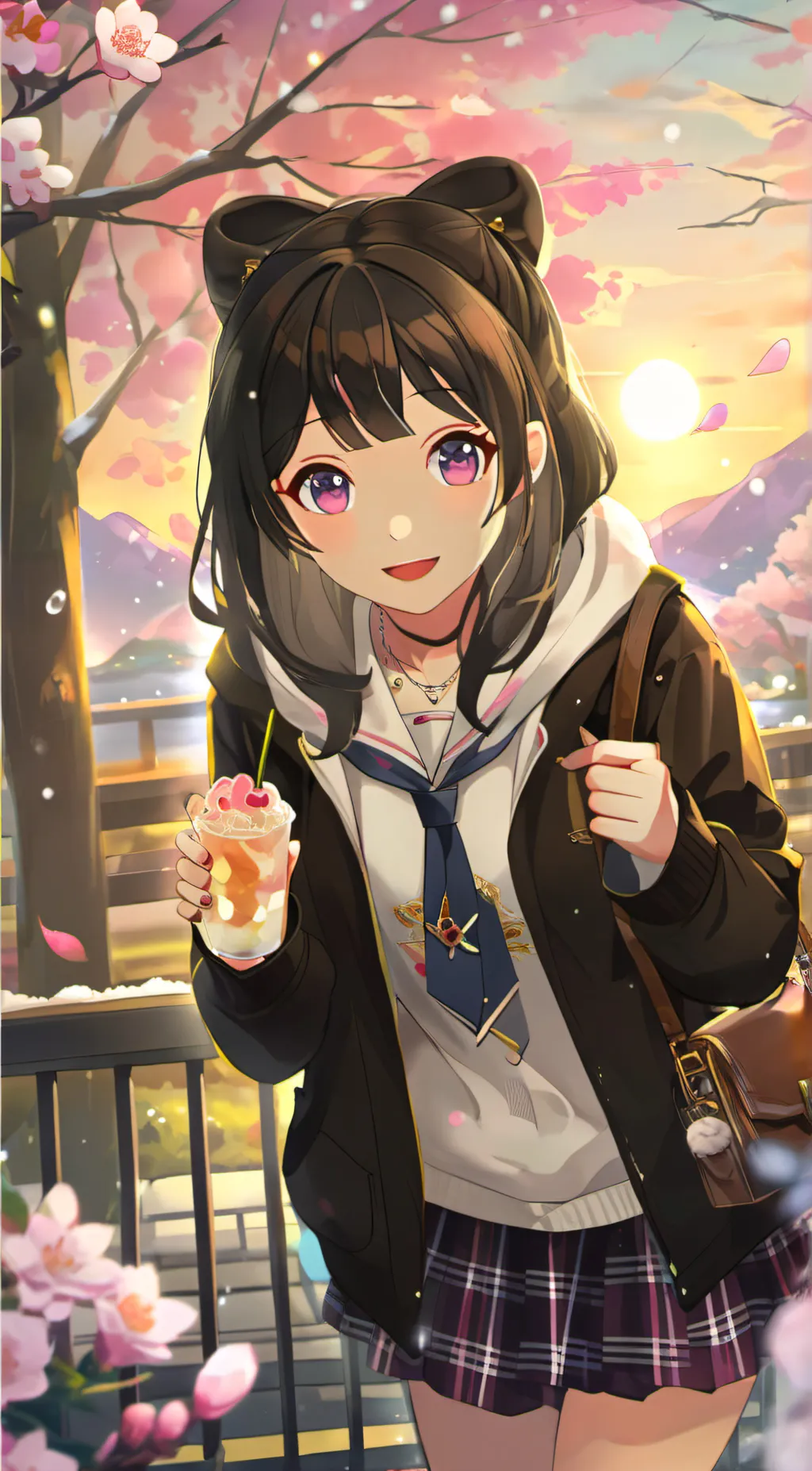 ai character: sharon🌹◤▒ background