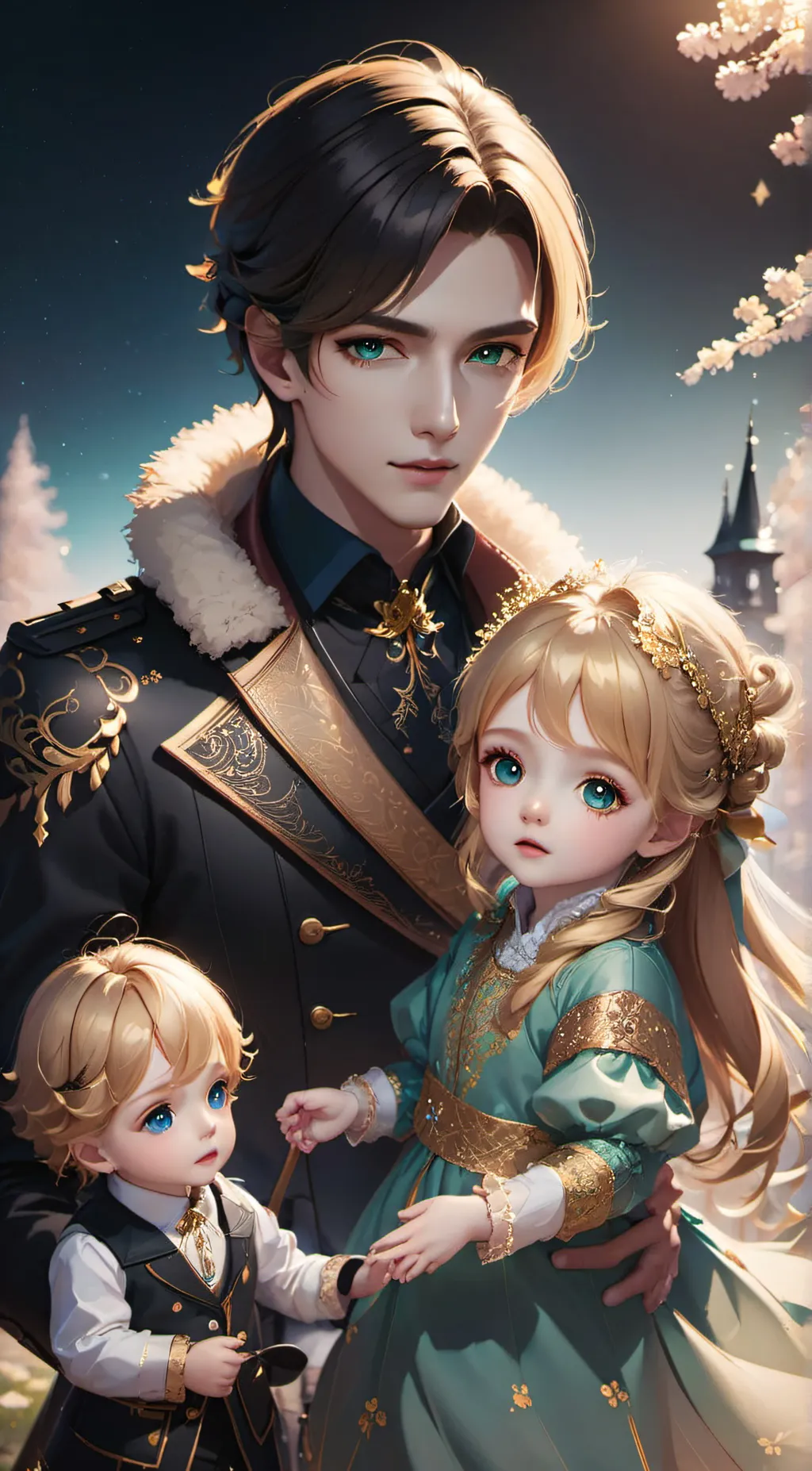 ai character: cute family background