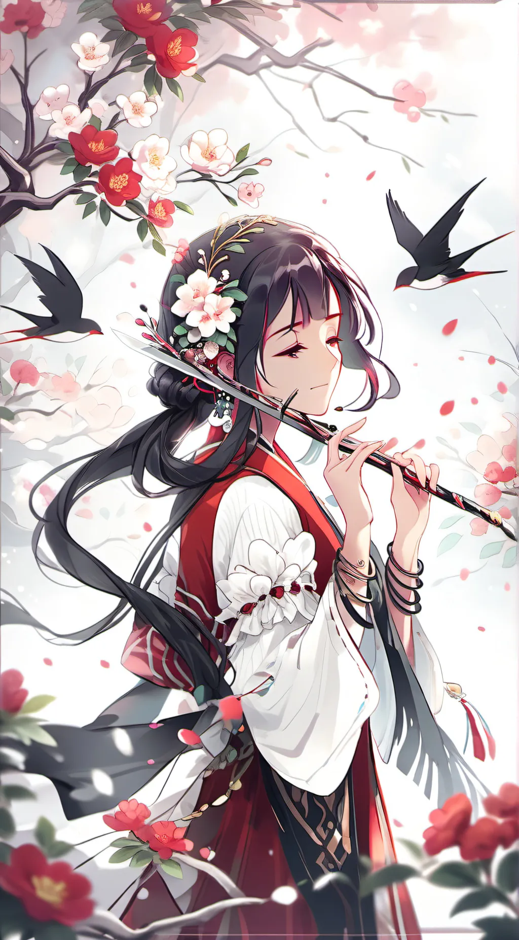 ai character: Hot girl  background