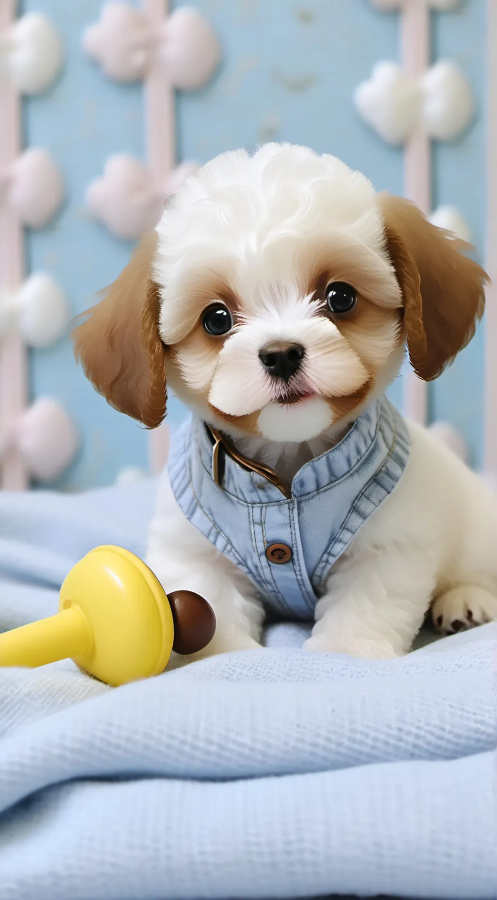 ai character: cute puppy background