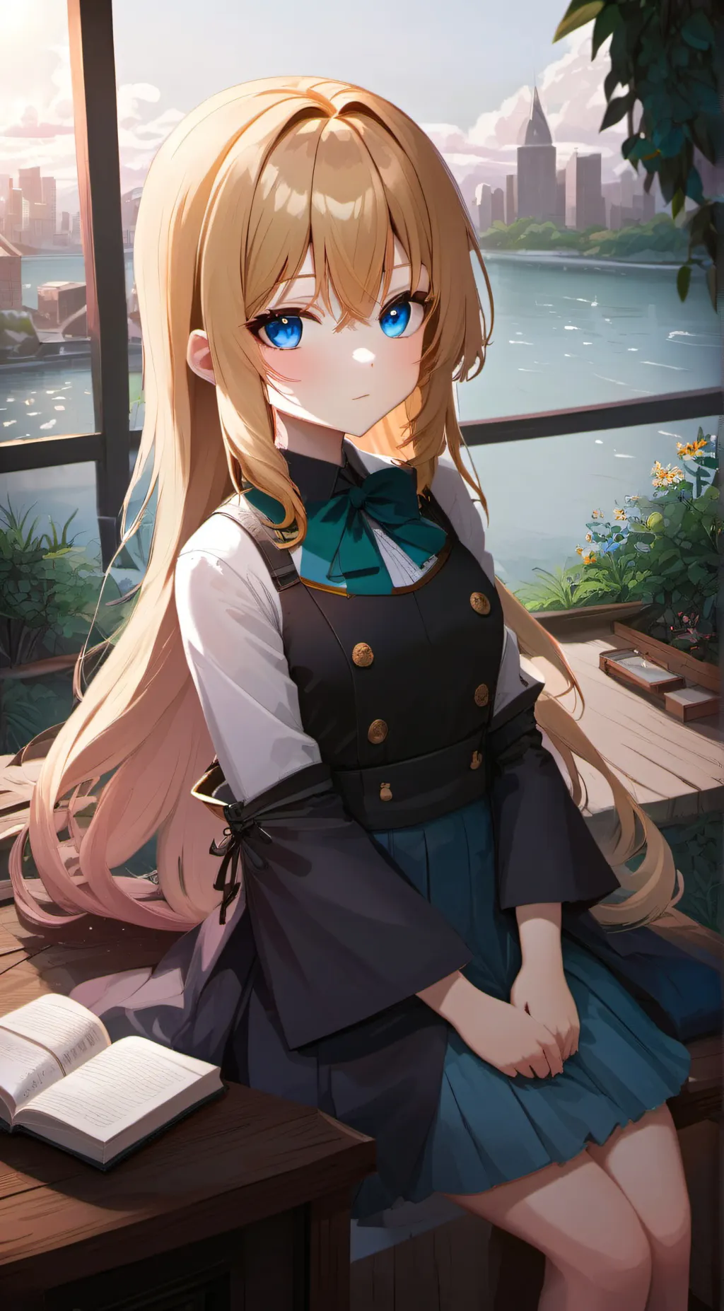 ai character: April_on!~✨ background