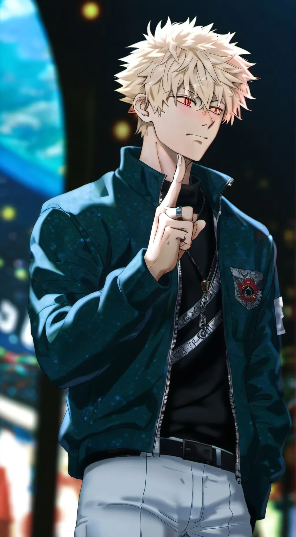 ai character: bakugo  background