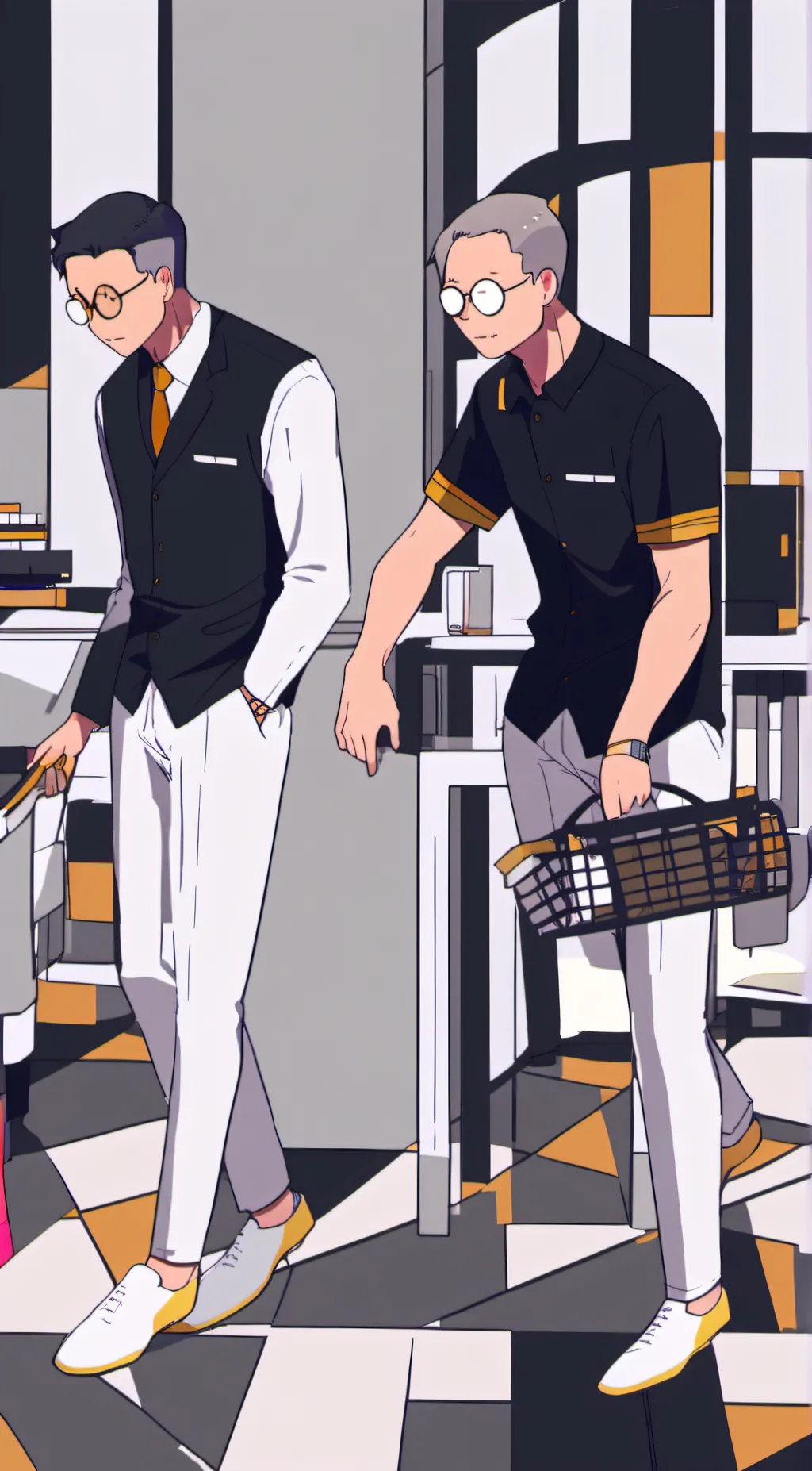 ai character: a man background