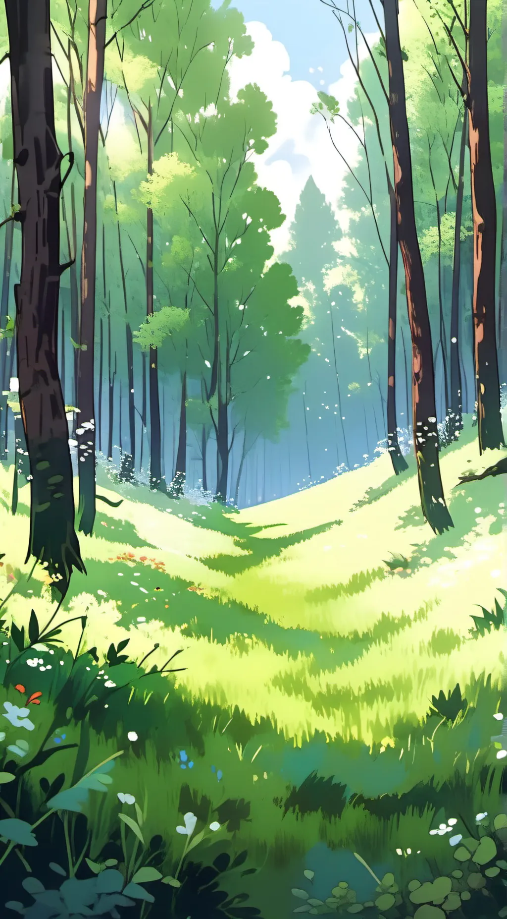 ai character: Grass background