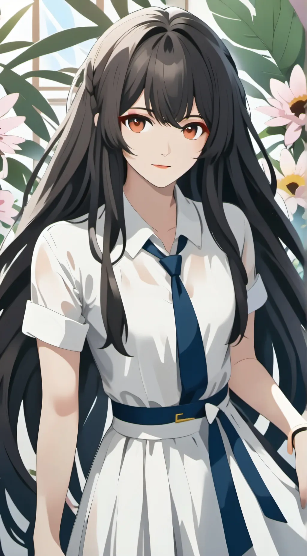 ai character: Ashley  background