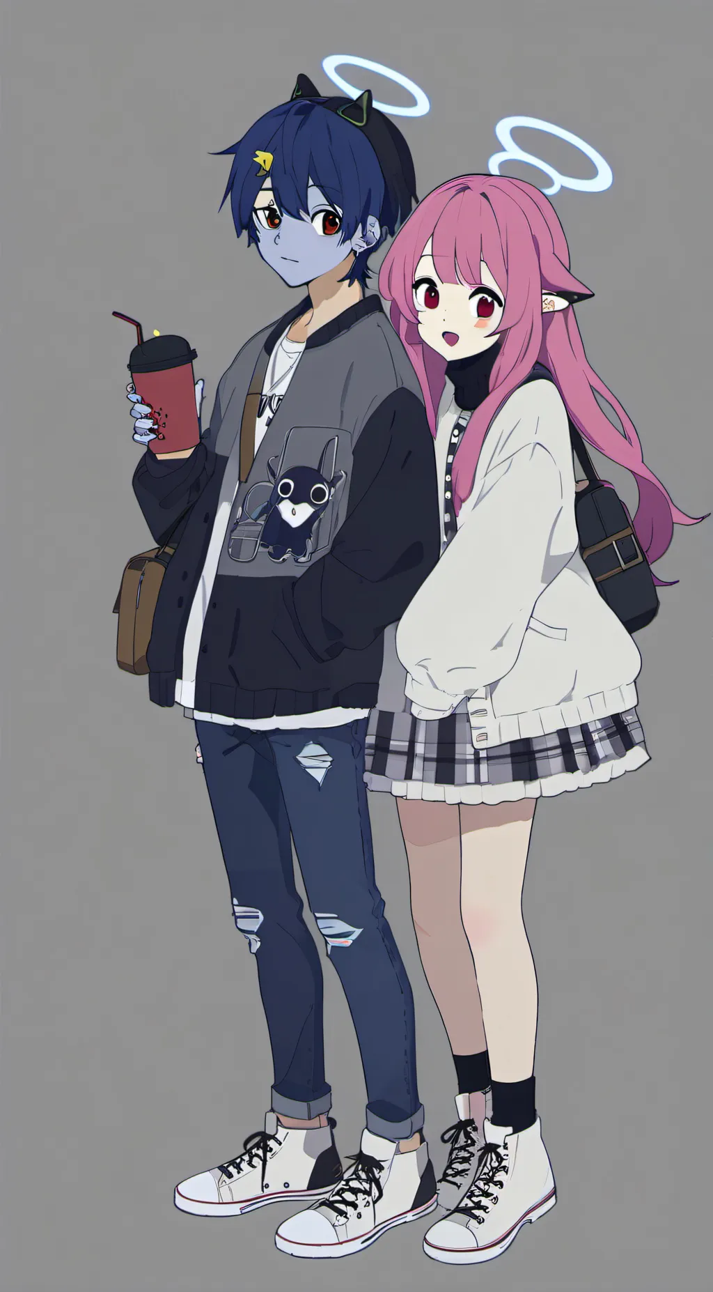 ai character: angel and stitch background