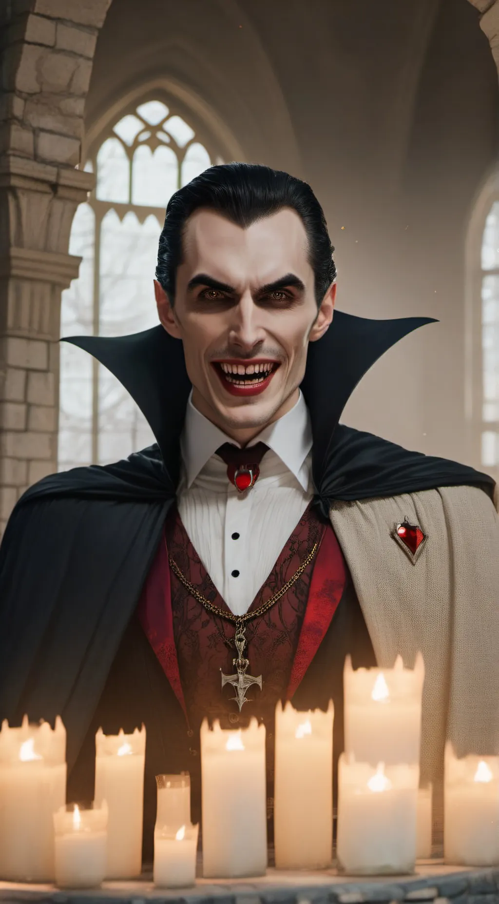 ai character: Dracula  background