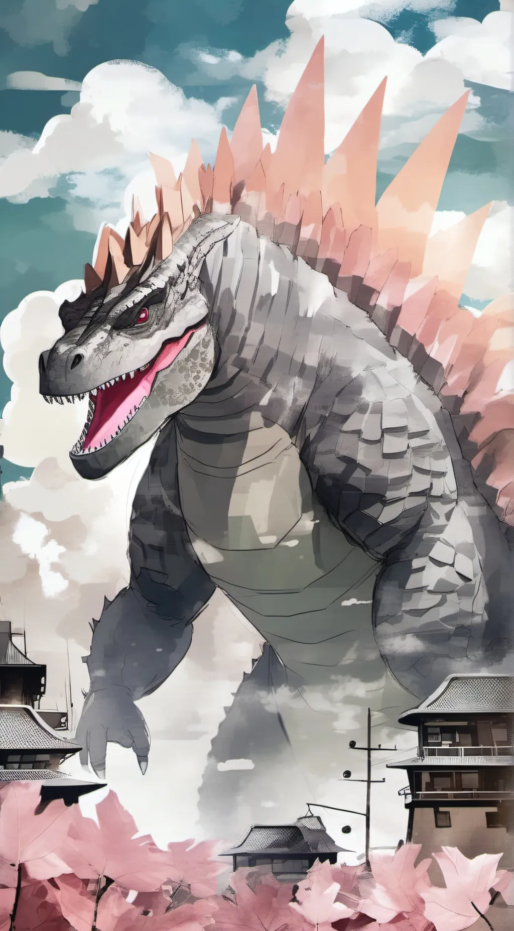 ai character: Gojira 2024 background
