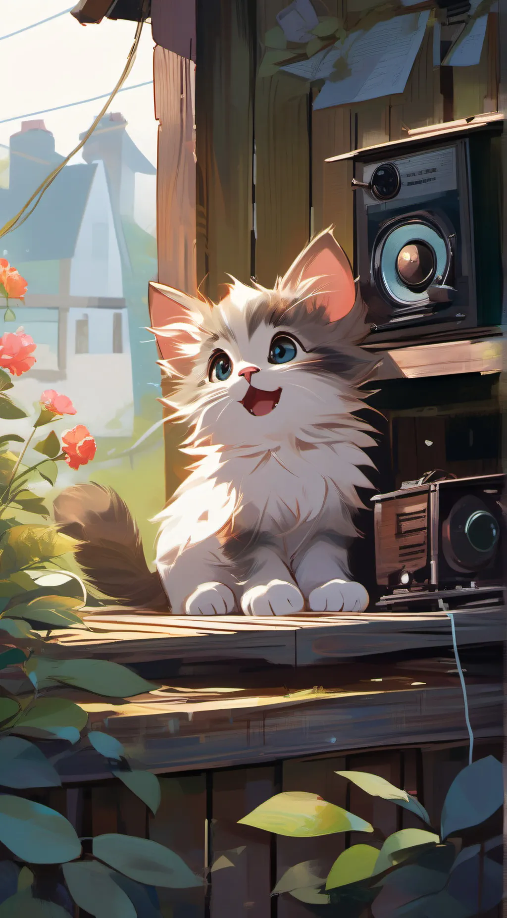 ai character: Whiskers  background