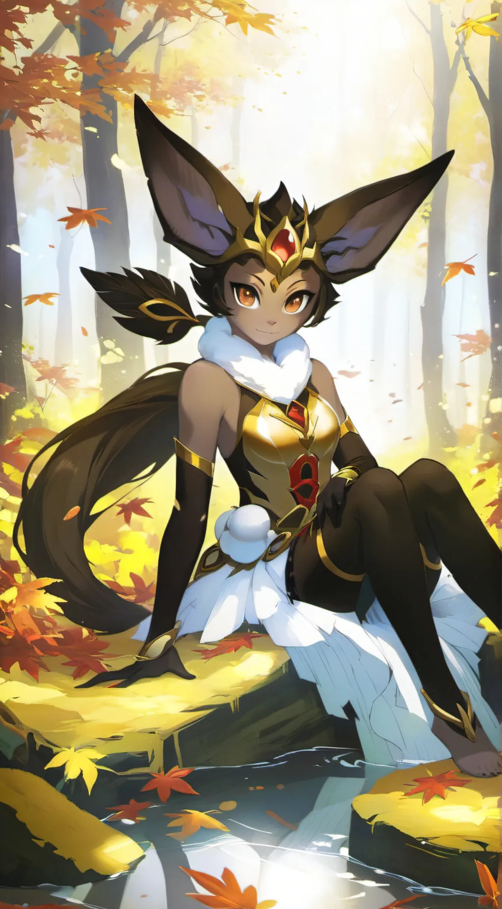 ai character: Autumn background
