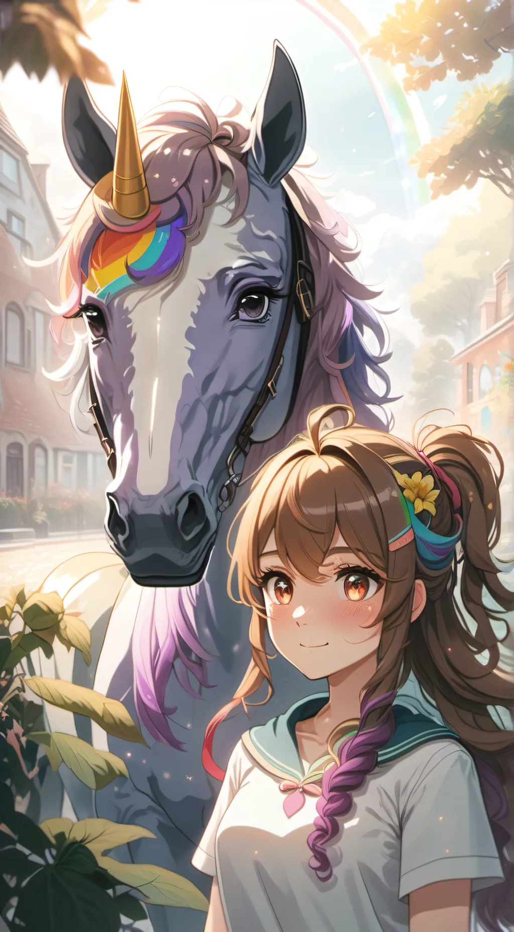ai character: unicorn academy  background