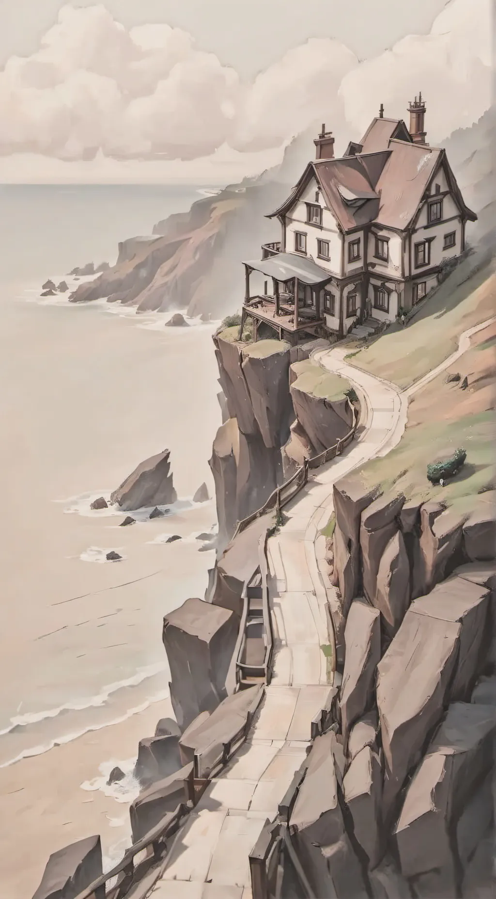 Talkie AI - Chat with House on a cliff