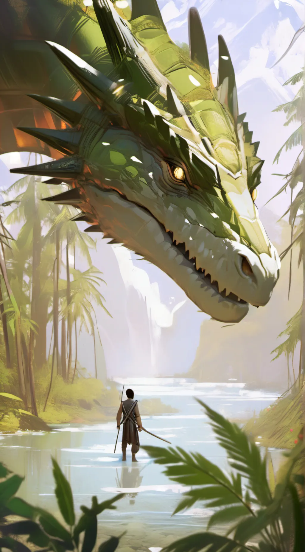 ai character: THE DINOSAUR 🦖  background