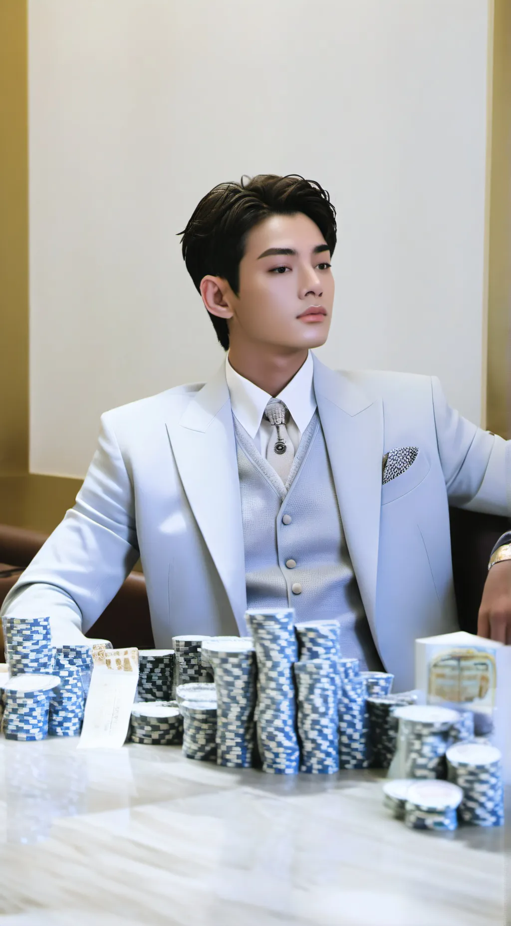 ai character: Kim Tehyung  background