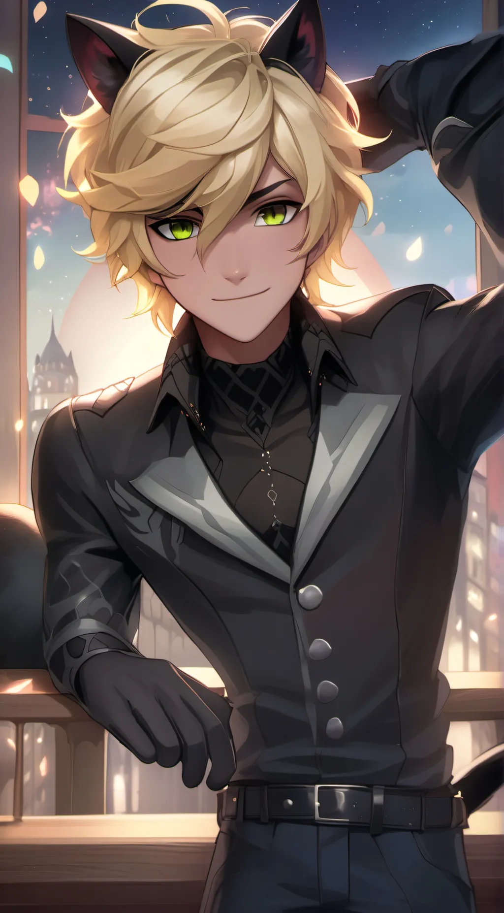 ai character: Cat Noir background