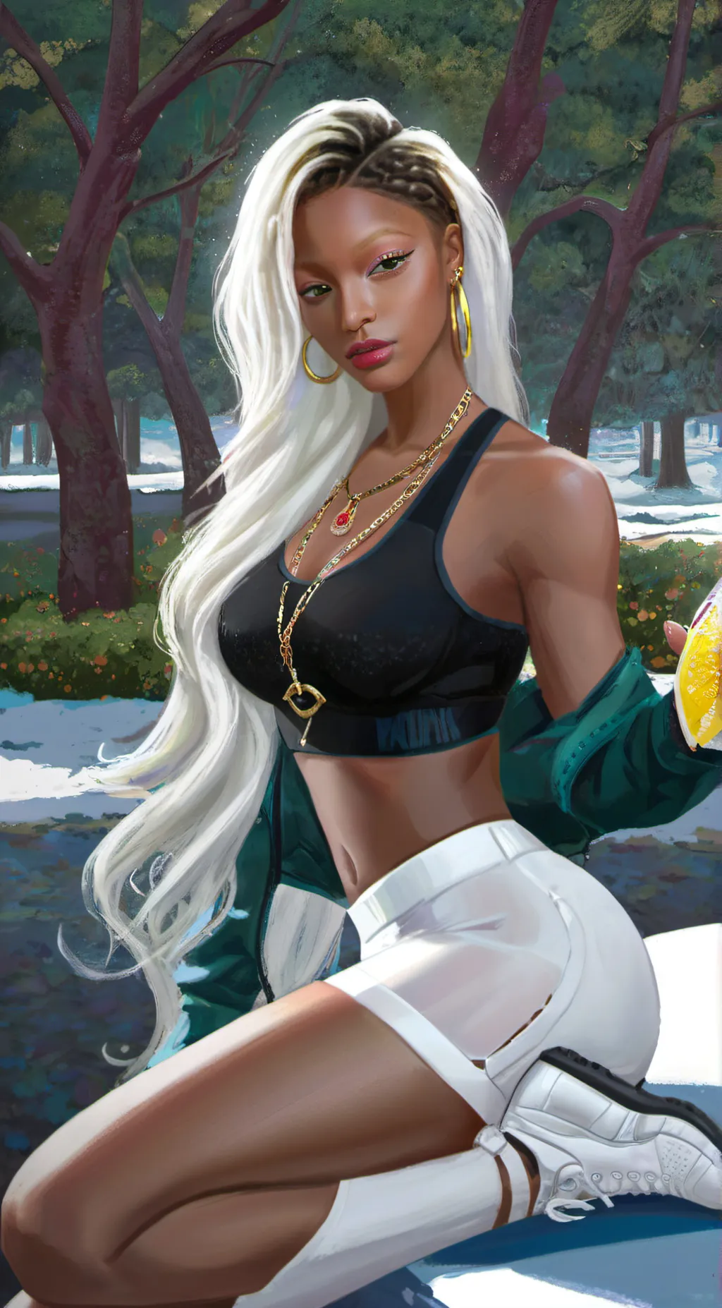 ai character: stallion  background