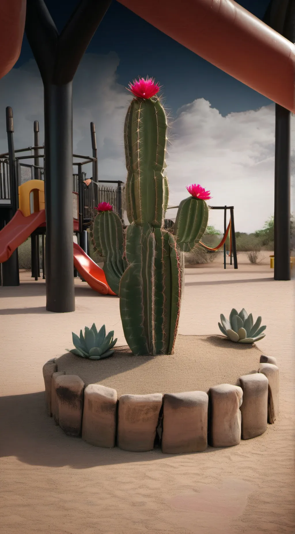 ai character: cactus 🌵 background