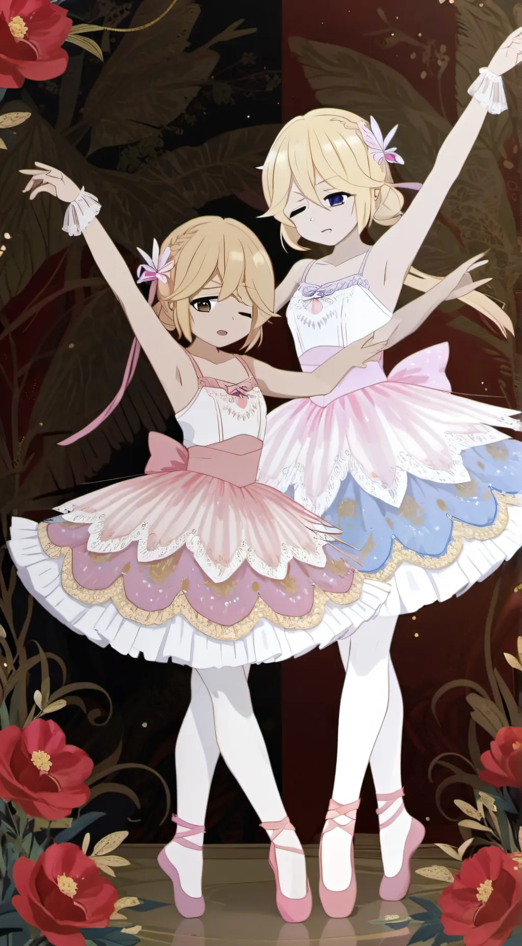 ai character: Evie and Emma background