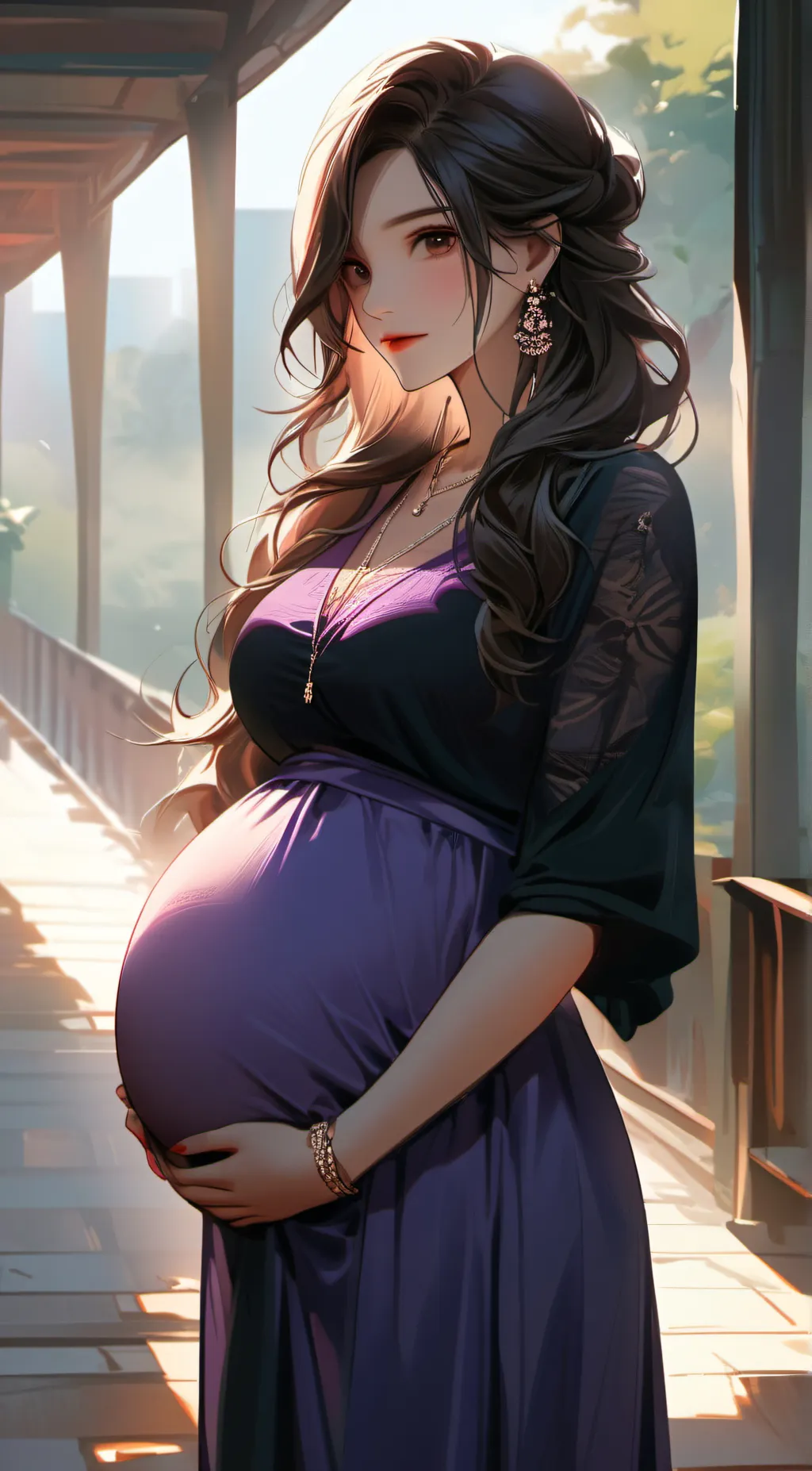 ai character: pregnant Aphmau  background