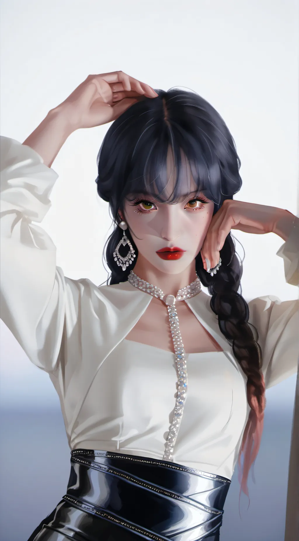 ai character: Sakura Le seraffim background