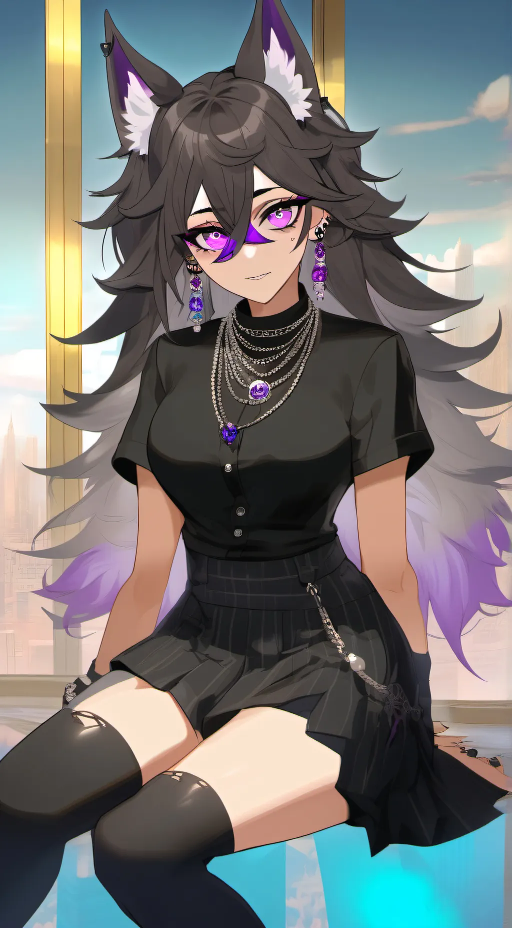 ai character: Łẹxƴ background