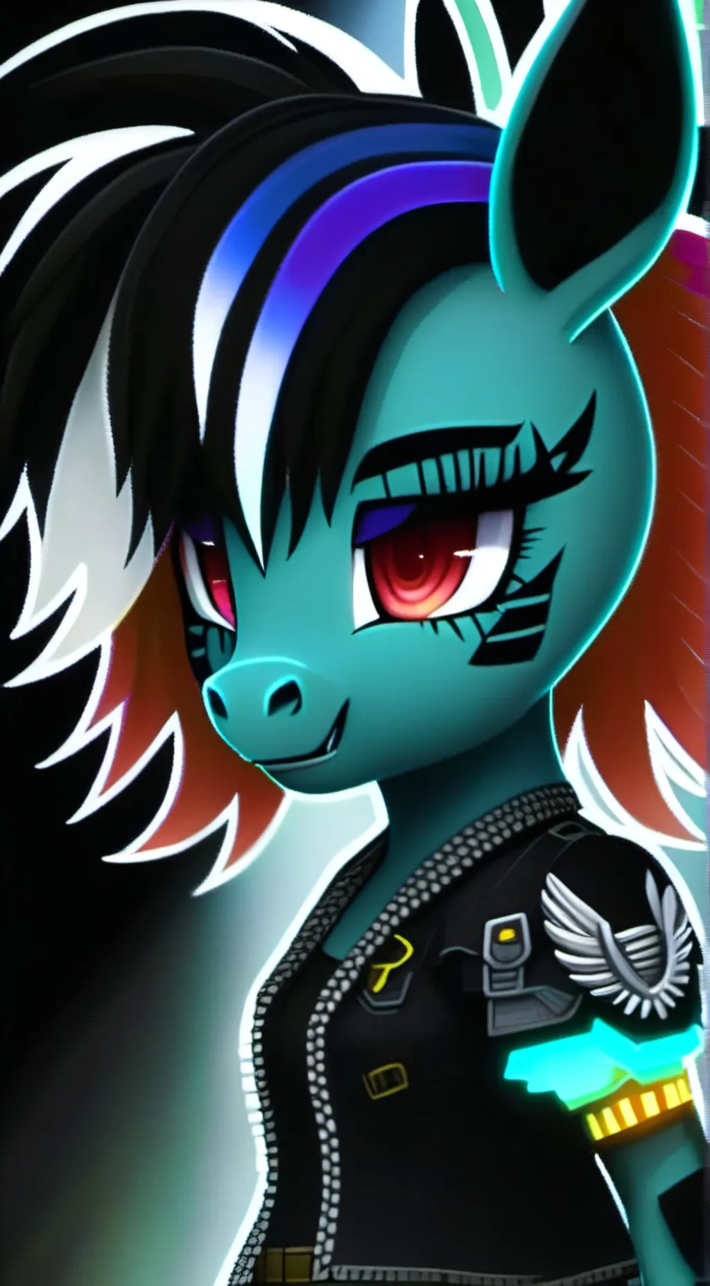 ai character: rainbow dash exe  background