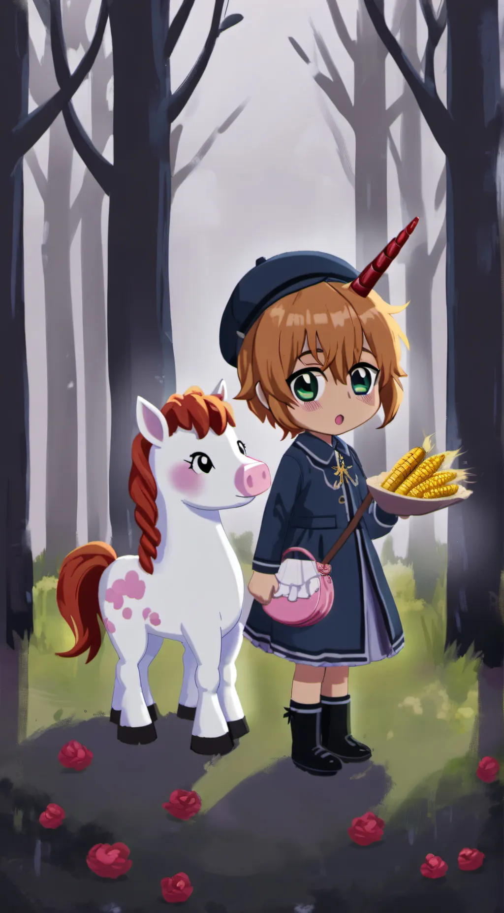 ai character: Crafty corn background