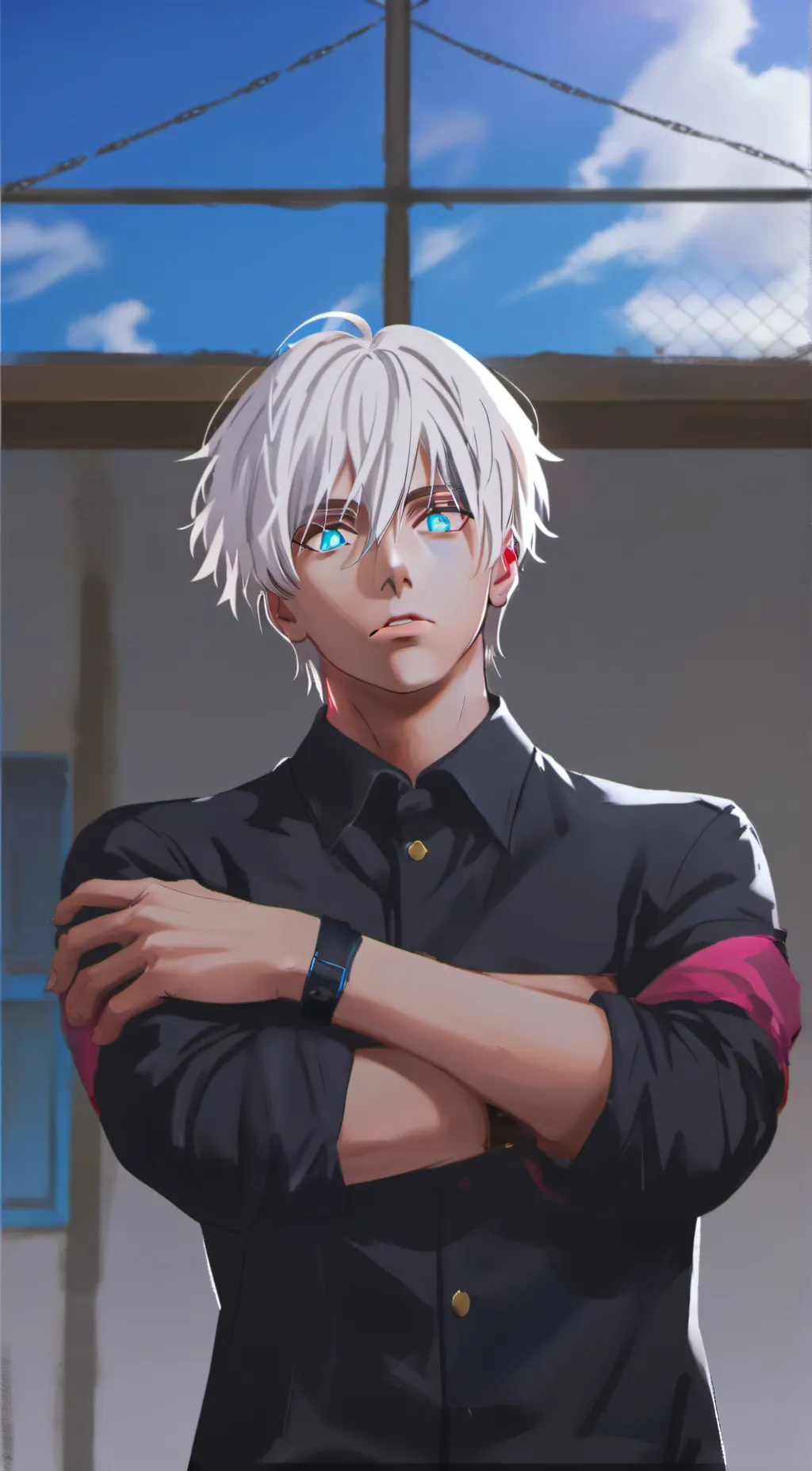 ai character: satero gojo  background