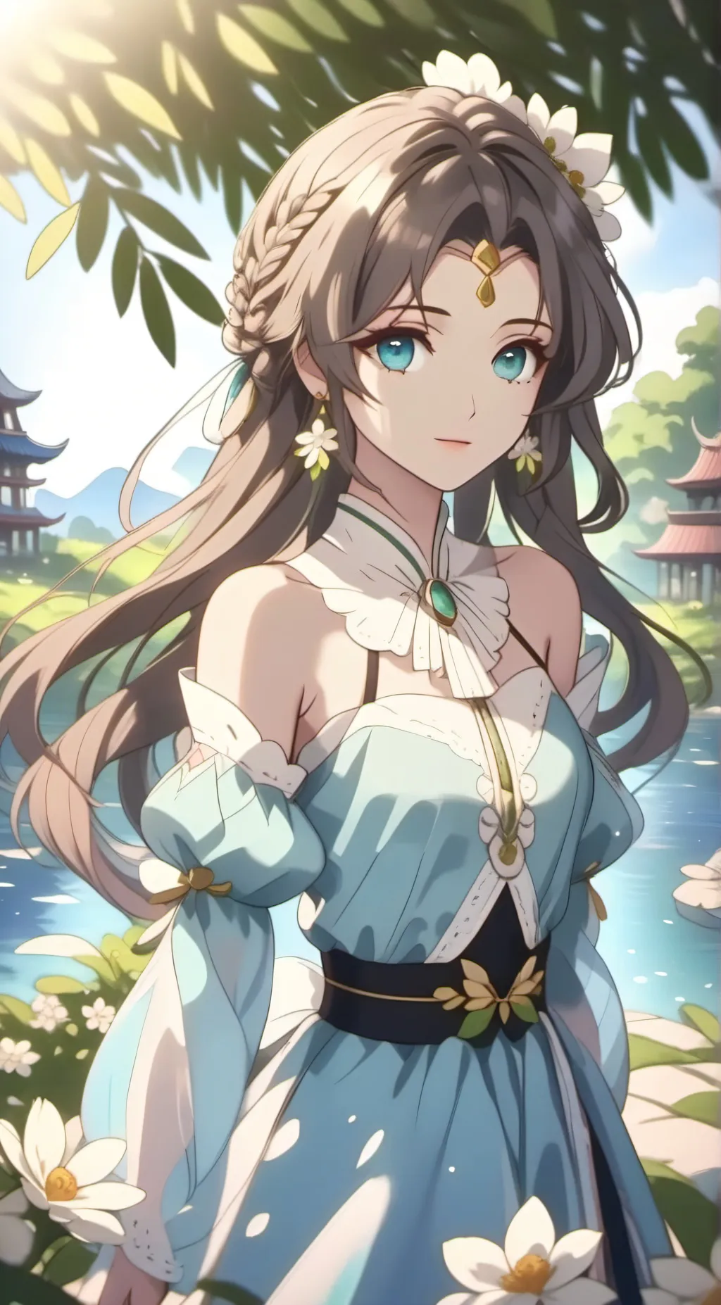 ai character: Leah  background