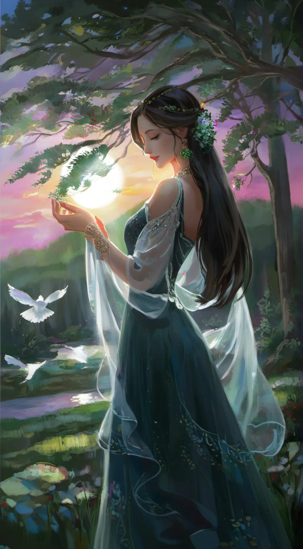 ai character: Luna background