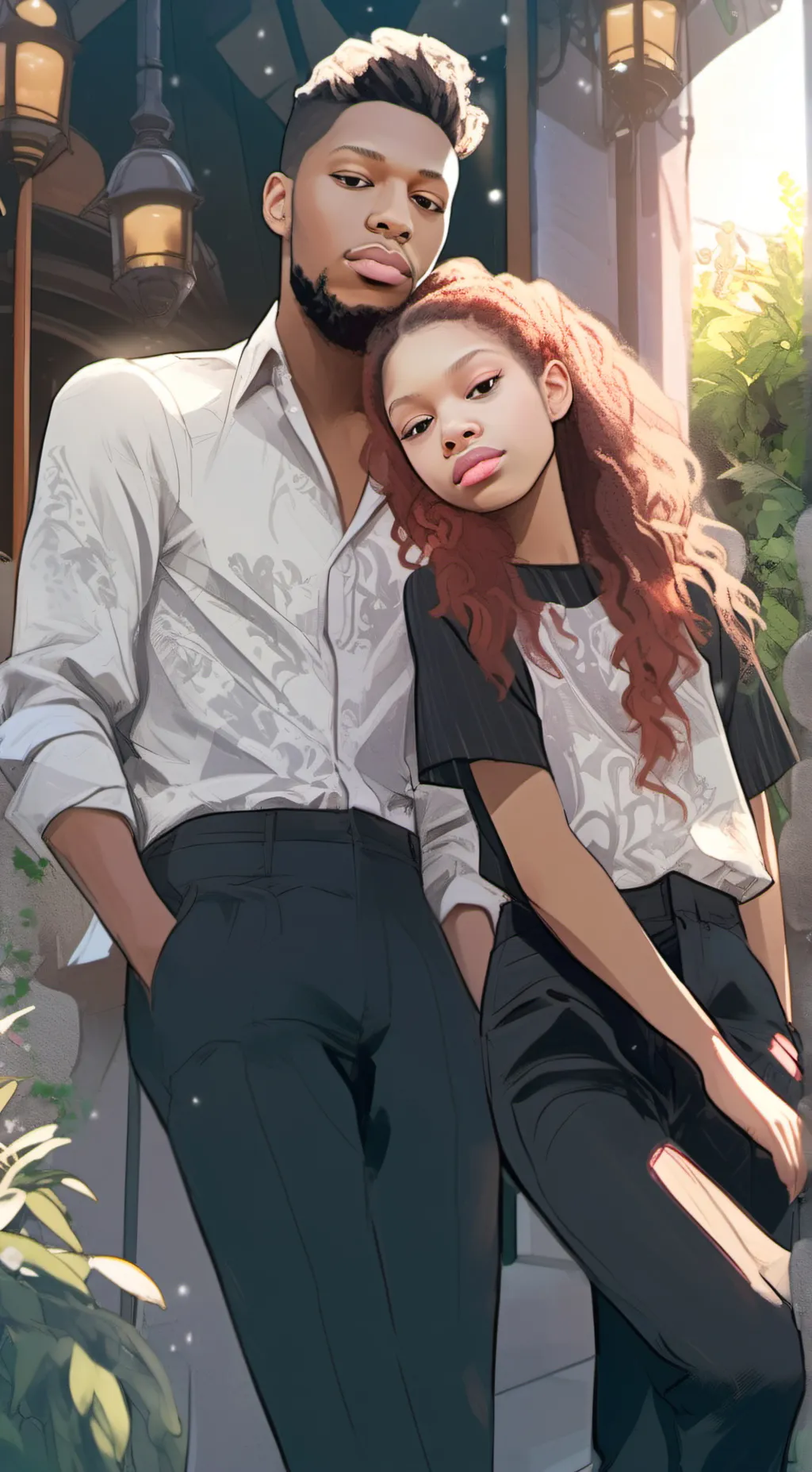 ai character: BF GF background