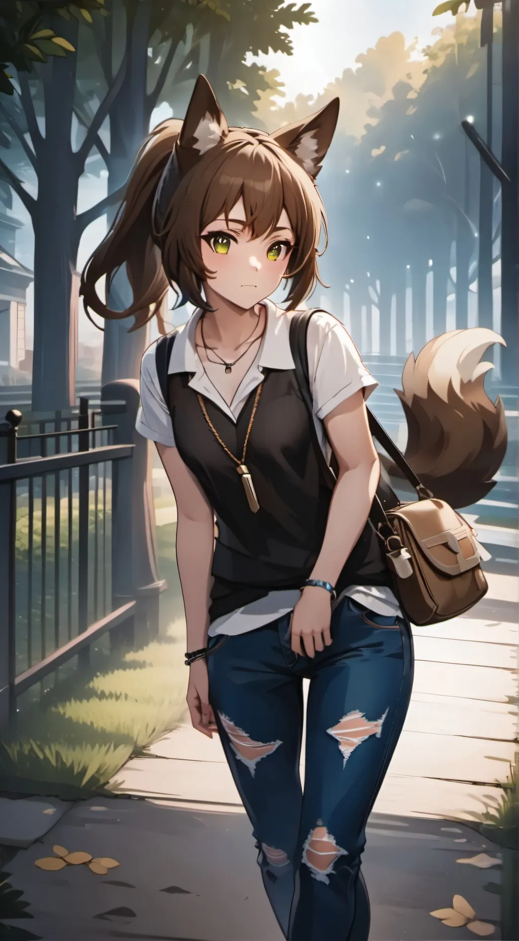 ai character: Sandy background