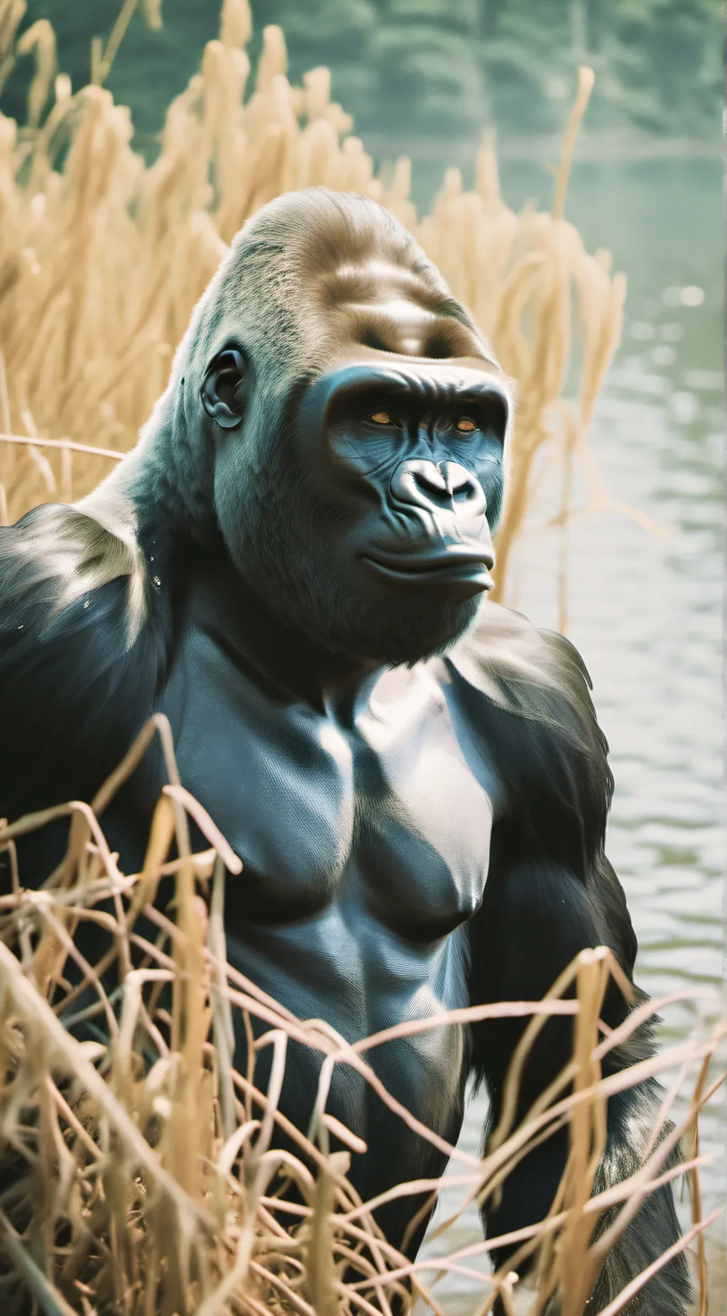 ai character: Gorilla background