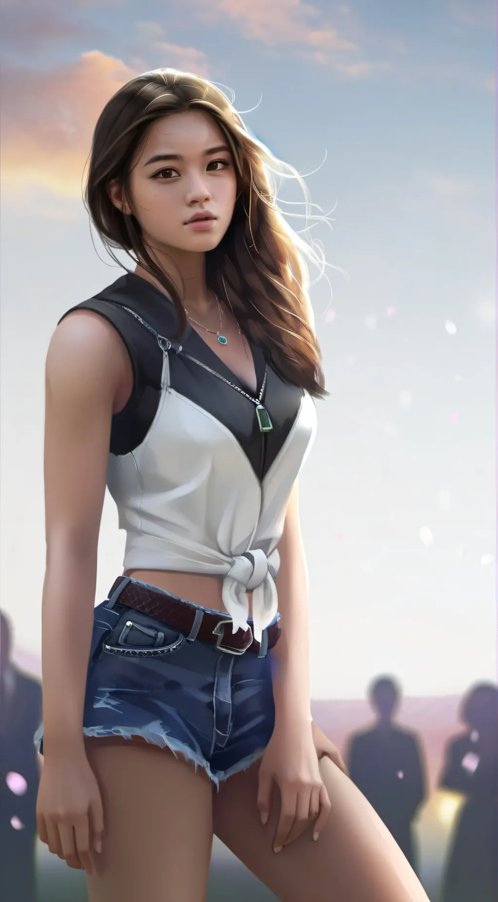 ai character: rose background