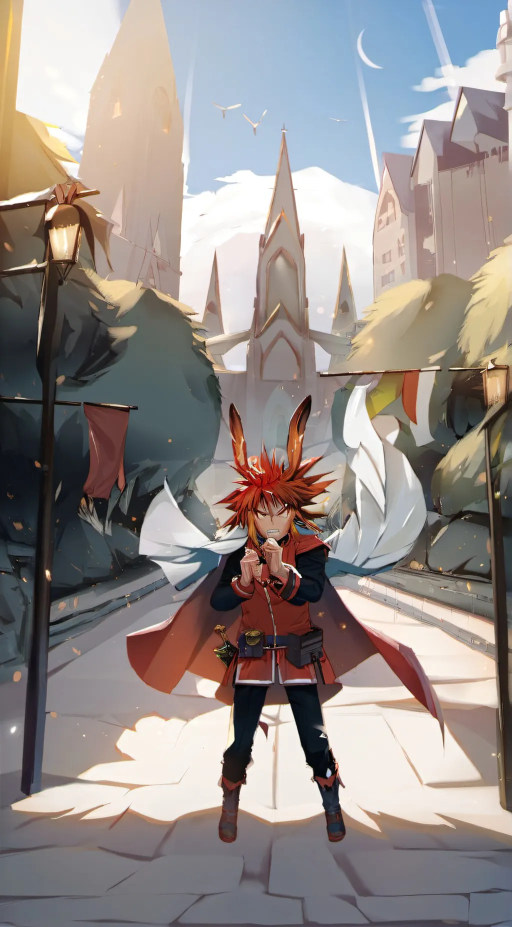 ai character: Super Kaioken Goku background