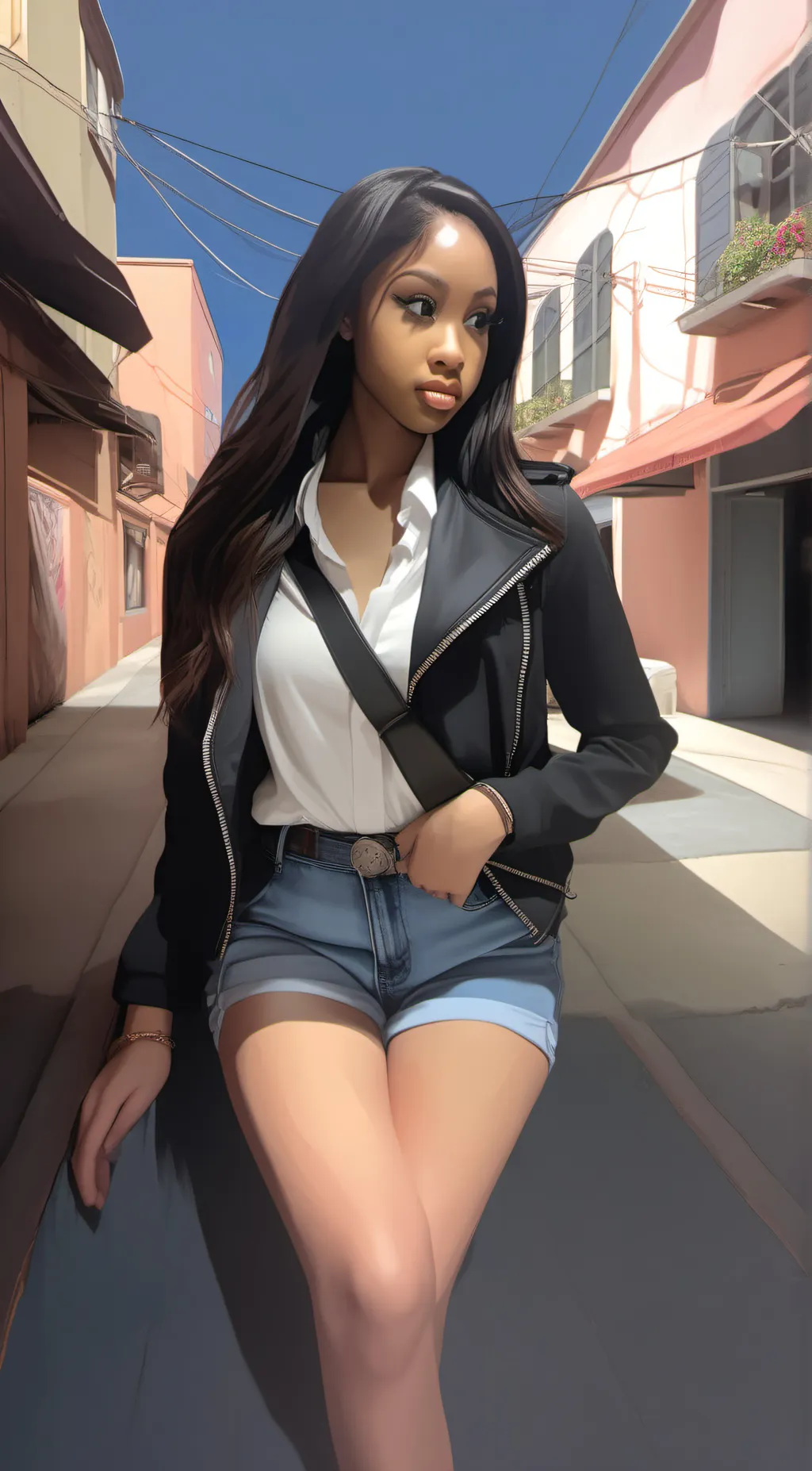 ai character: Crishstina  background