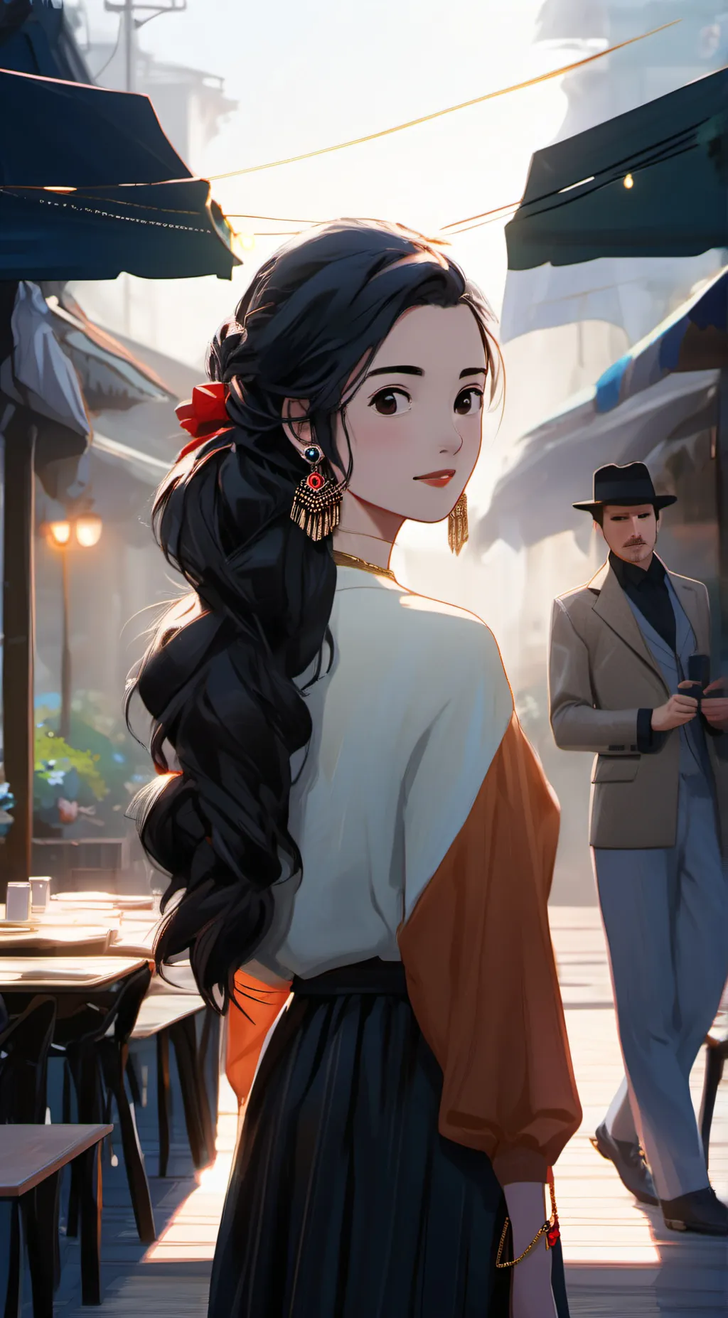 ai character: Mha Camping  background