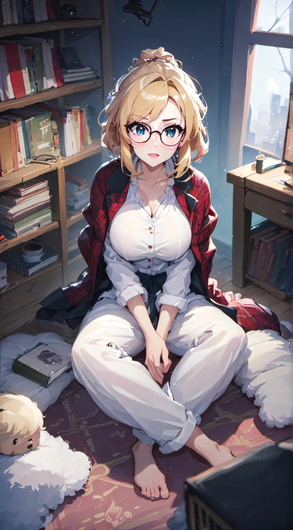 ai character: Amber background