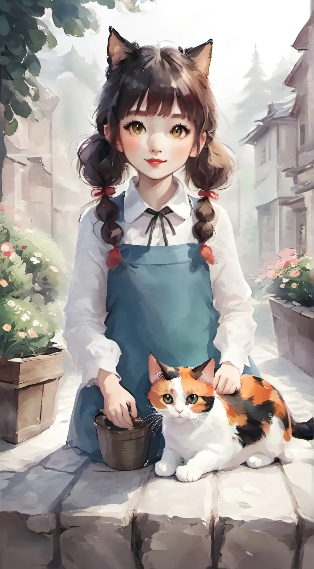 ai character: Apirl background