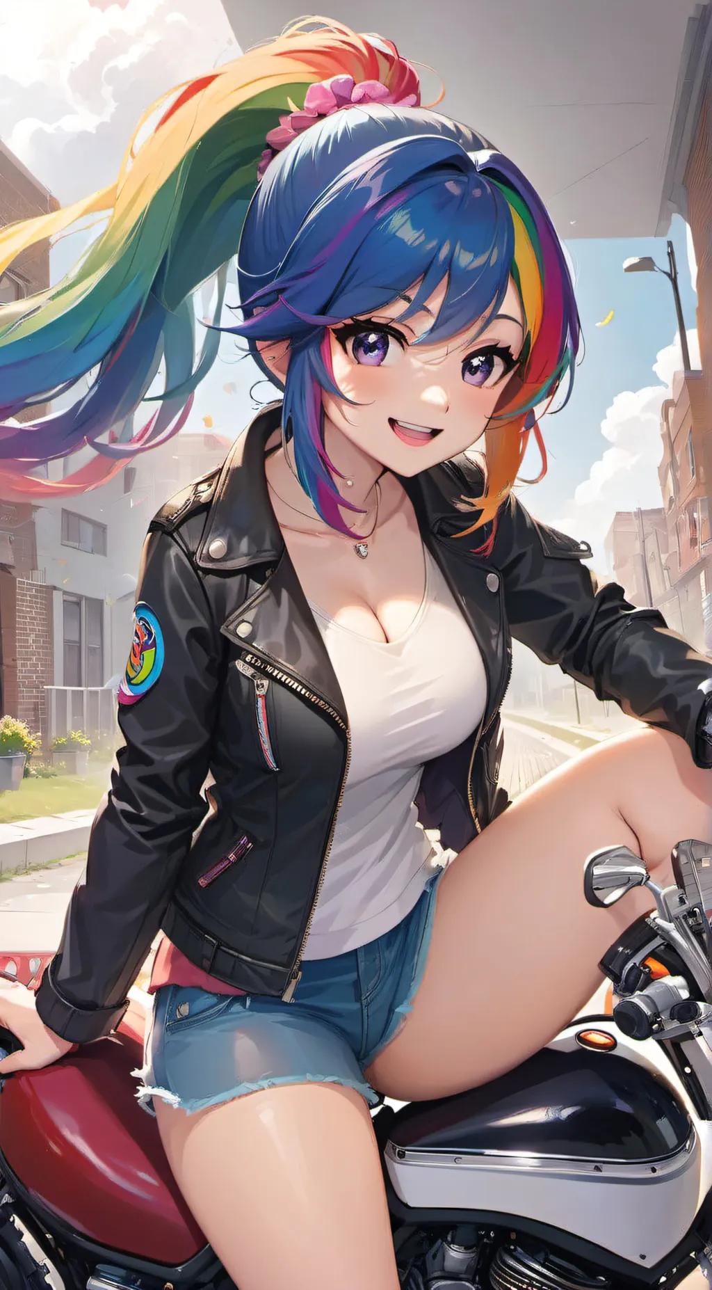 ai character: Rainbow bully background
